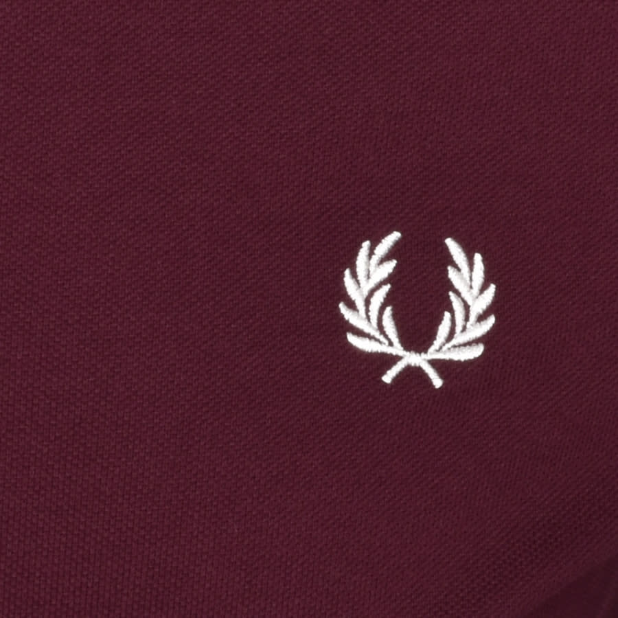 Alternative Image for ProductFred Perry Henley Collar Polo T Shirt Burgundy3